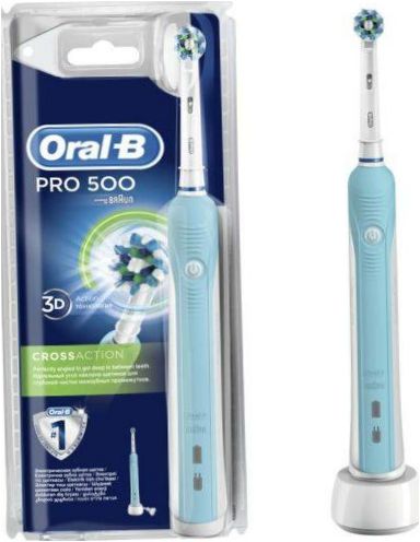 Oral-B Pro 500 CrossAction, kék és fehér