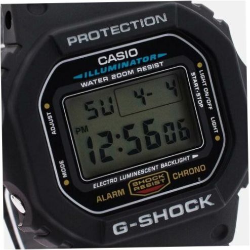 CASIO G-Shock DW-5600E-1V karóra - jellemzők: vízálló, háttérvilágítással ellátott mutatóval