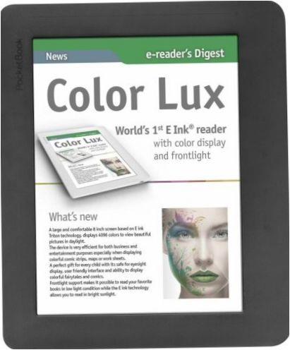 8" PocketBook 801 Color Lux 4GB E-book - további funkciók: automatikus képernyőforgatás, szöveg-hang átalakítás