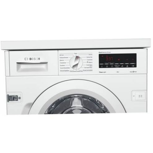 Bosch WIW 28540 mosógép - extra funkciók: centrifugálási sebesség kiválasztása, mosási hőmérséklet kiválasztása, intelligens mosásmenedzsment, egyensúlyszabályozás, habszint-szabályozás, késleltetett indítás, közvetlen befecskendezés, mosás végét jelző jelzés