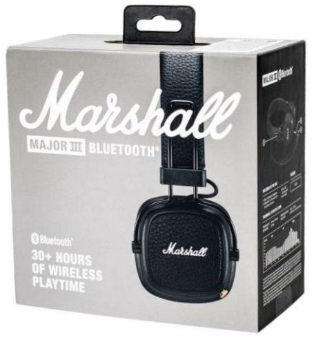 Marshall Major III Bluetooth, fekete