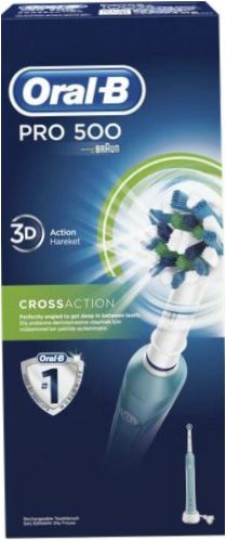 Oral-B Pro 500 CrossAction, kék és fehér