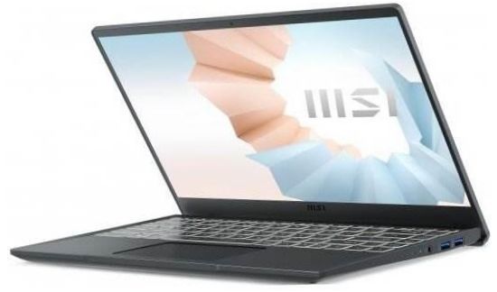 14" MSI Modern 14 B11MOU-45 (1920x1080, Intel Core i7 2.8GHz, 8GB RAM, 512GB SSD, Win10 Home) laptop, 9S7-14D314-451, szénszürke, szénszürke