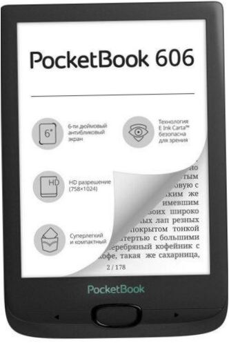 6" PocketBook 606 8GB eBook - tervezési jellemzők: flip gombok