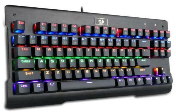 Redragon Visnu Rainbow fekete USB Outemu kék