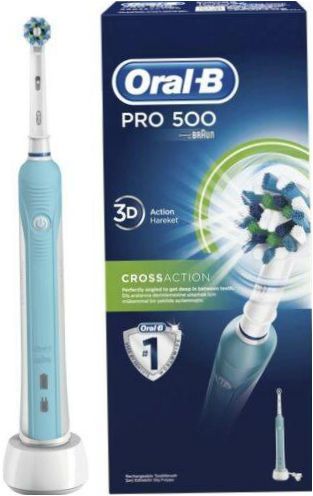 Oral-B Pro 500 CrossAction, kék és fehér