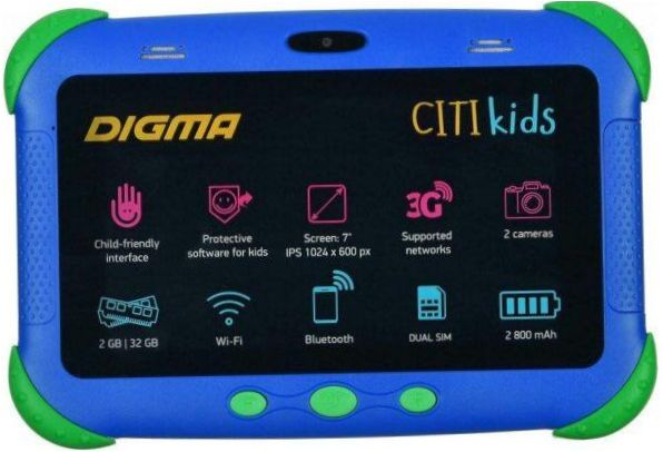 DIGMA CITI Kids, 2GB/32GB, Wi-Fi + mobiltelefon, rózsaszín