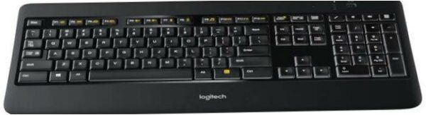 Logitech vezeték nélküli, megvilágított billentyűzet K800 fekete USB