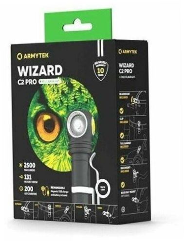 ArmyTek Wizard C2 Pro Magnet USB XHP50.2 (Cold Light) fekete