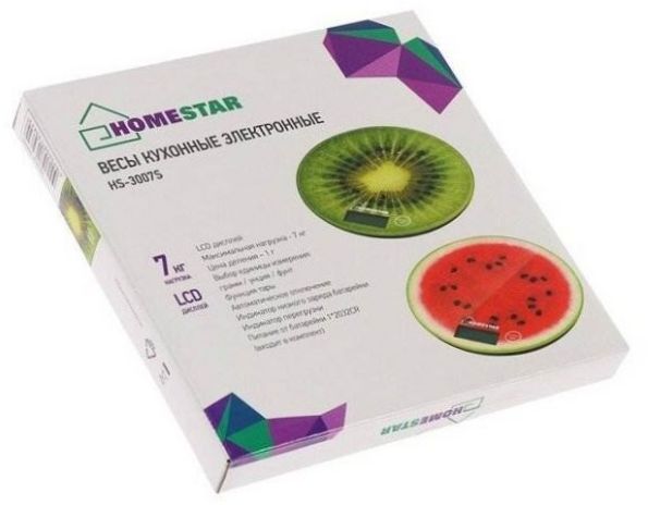 Konyhai mérleg HOMESTAR HS-3007S - a tál anyaga: műanyag