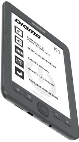 6" DIGMA K1 e-book - memóriakártyák támogatása: microSD, microSDHC, microSDXC