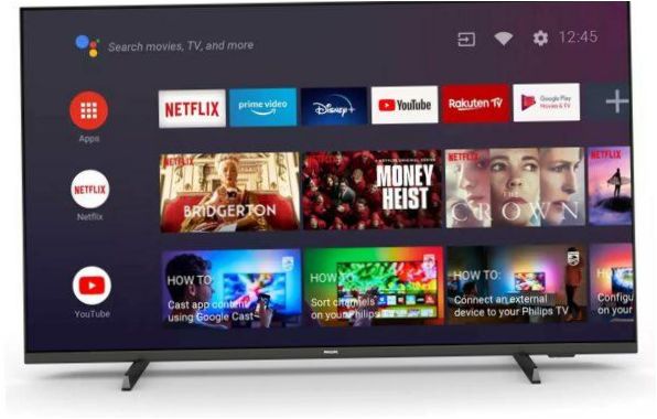 43" TV Philips 43PUS7406/60 HDR (2021), fekete