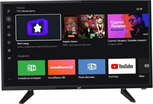 32" Leff 32H520T LED TV (2020) a Yandex.TV platformon, fekete színben