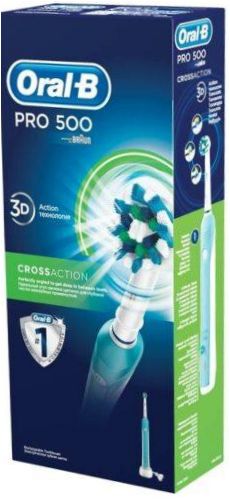 Oral-B Pro 500 CrossAction, kék és fehér