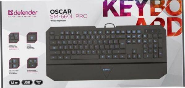 Defender Oscar SM-660L Pro fekete USB