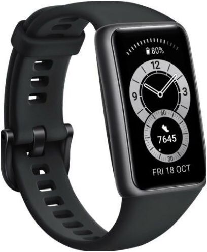 Intelligens karkötő HUAWEI Band 6 - jellemzők: vízálló, háttérvilágítással ellátott kezek