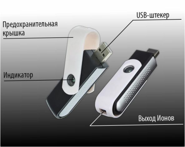 USB levegő ionizátor