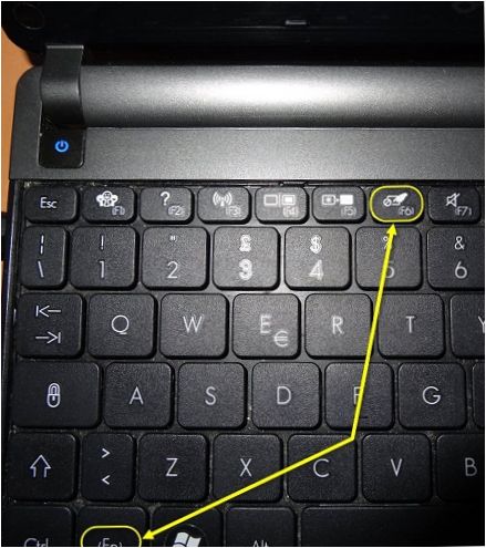 Touchpad a billentyűzetről