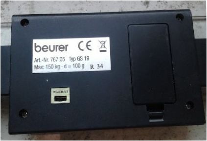 Reset gomb a mérlegen