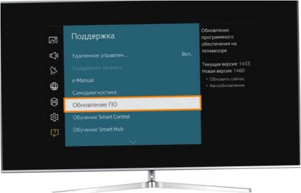 Szoftverfrissítés menü a Samsung TV-n